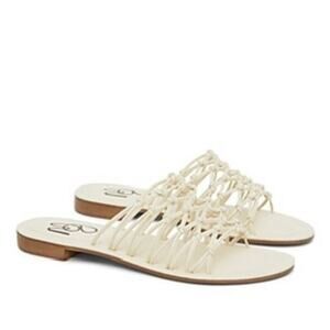 Mansur Gavriel Womens Mignon Strappy Slides In Crema Size 37